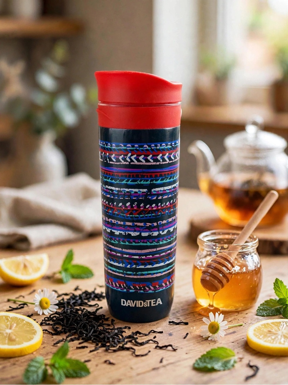 DAVIDsTEA Colourful Striped Tea Press